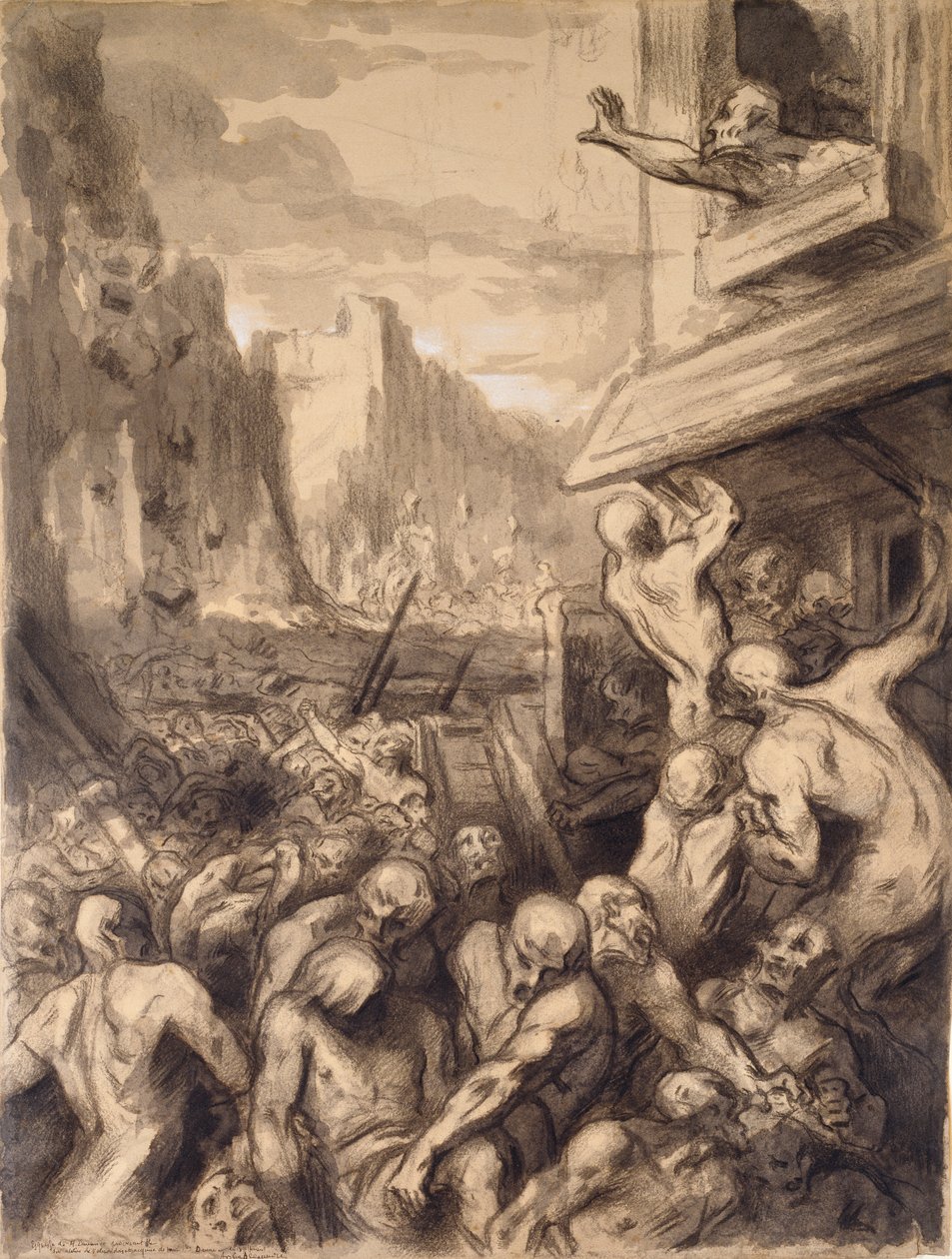 La destrucción de una ciudad de Honoré Daumier