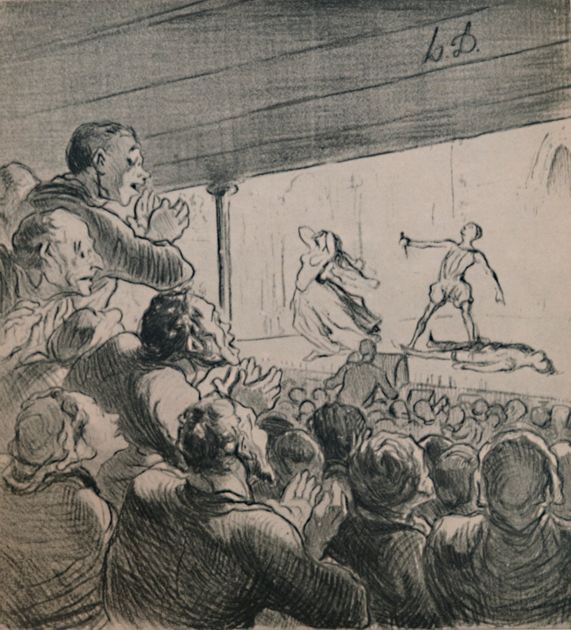 El Drama, c.1860s de Honoré Daumier