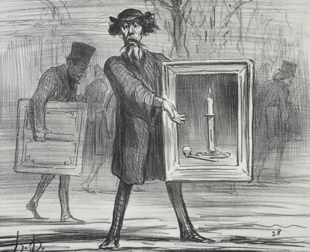 La Exposición de 1859 (placa 1): ¡Han Rechazado esto, los Ignorantes! de Honoré Daumier