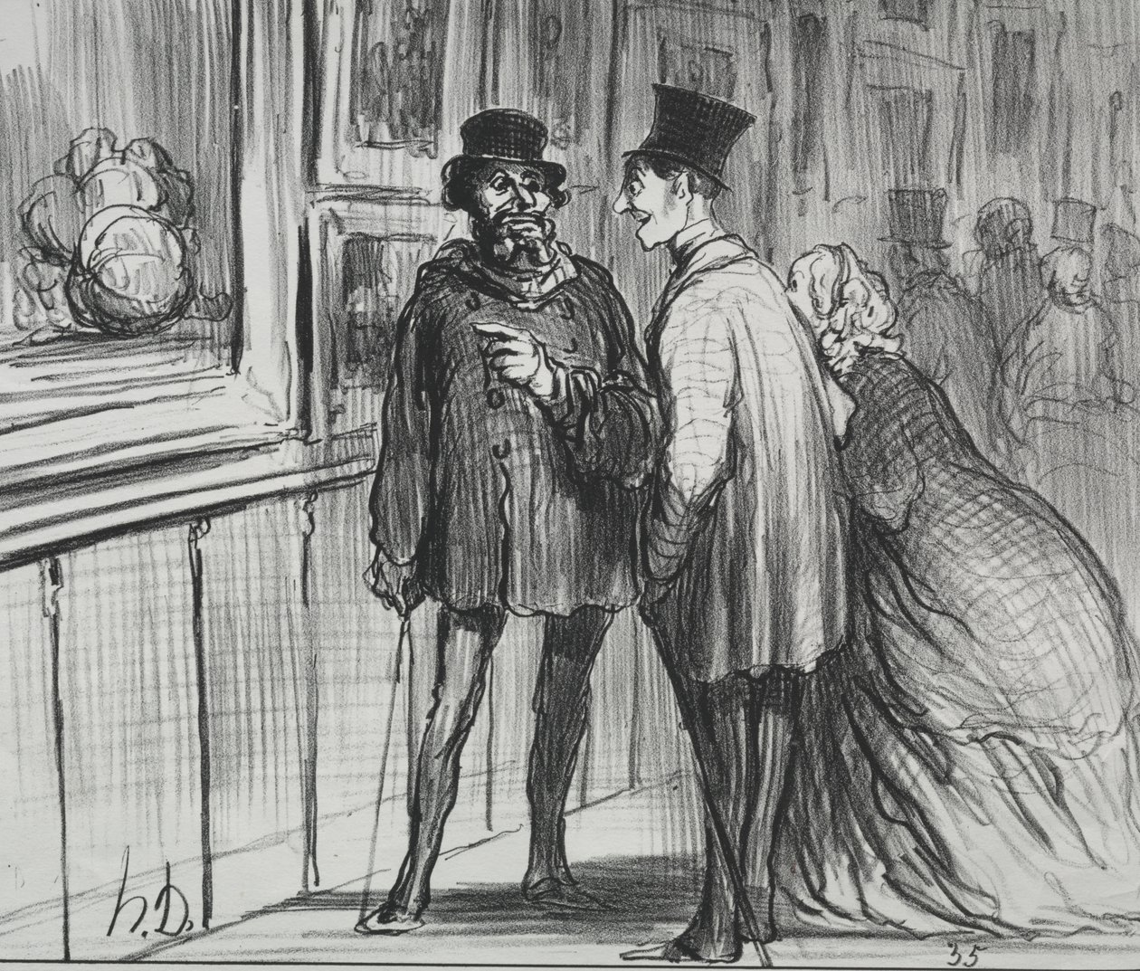 The Exhibition of 1859 (plate 8): The painter who had a painting refused... de Honoré Daumier