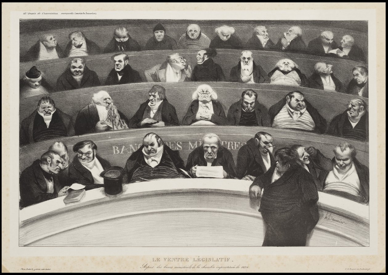 El vientre legislativo, 1834 de Honoré Daumier
