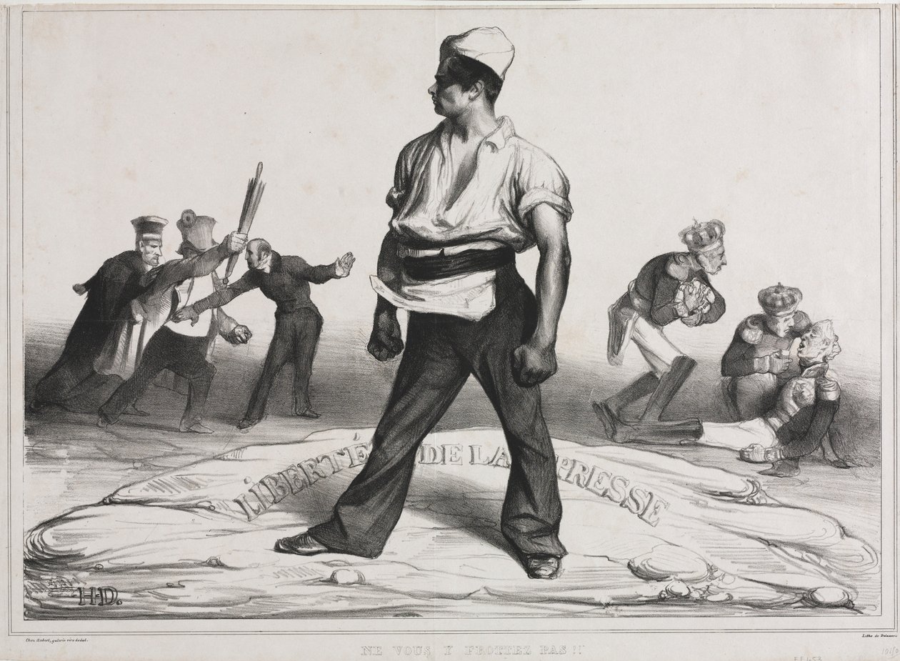 La Asociación Mensual, placa 20: ¡No te metas con eso!, 1834 de Honoré Daumier