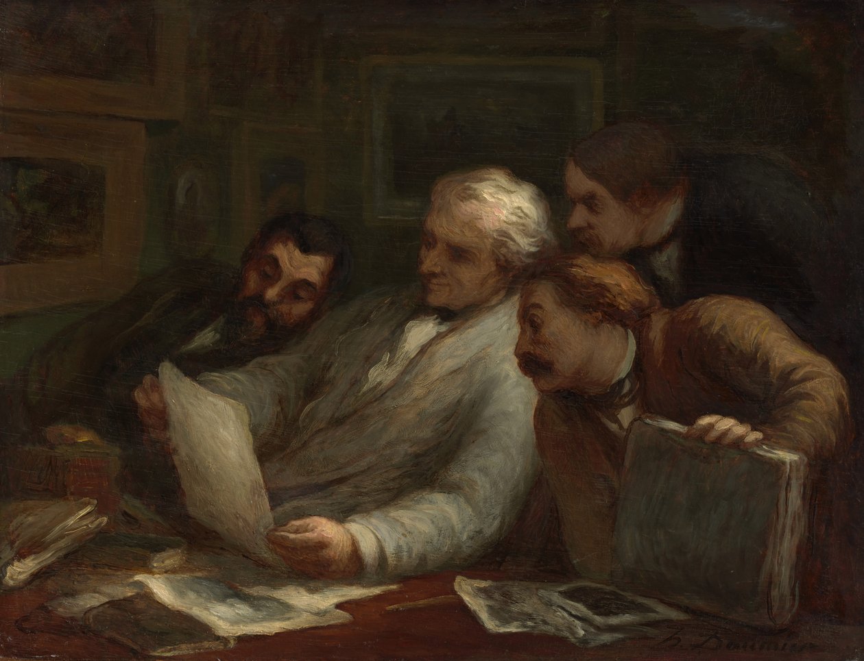 Los coleccionistas de grabados, c.1860-63 de Honoré Daumier