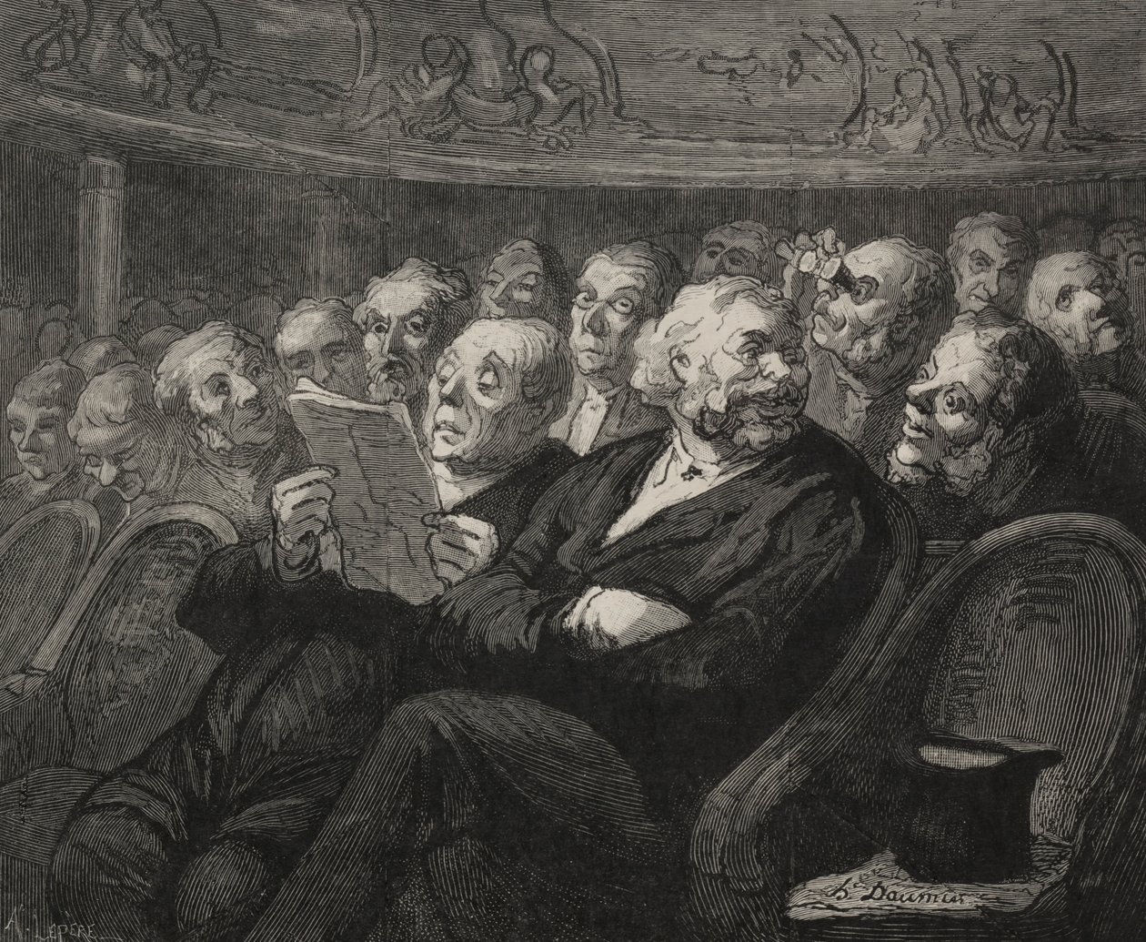 El Teatro: El Foso de la Orquesta de Honoré Daumier