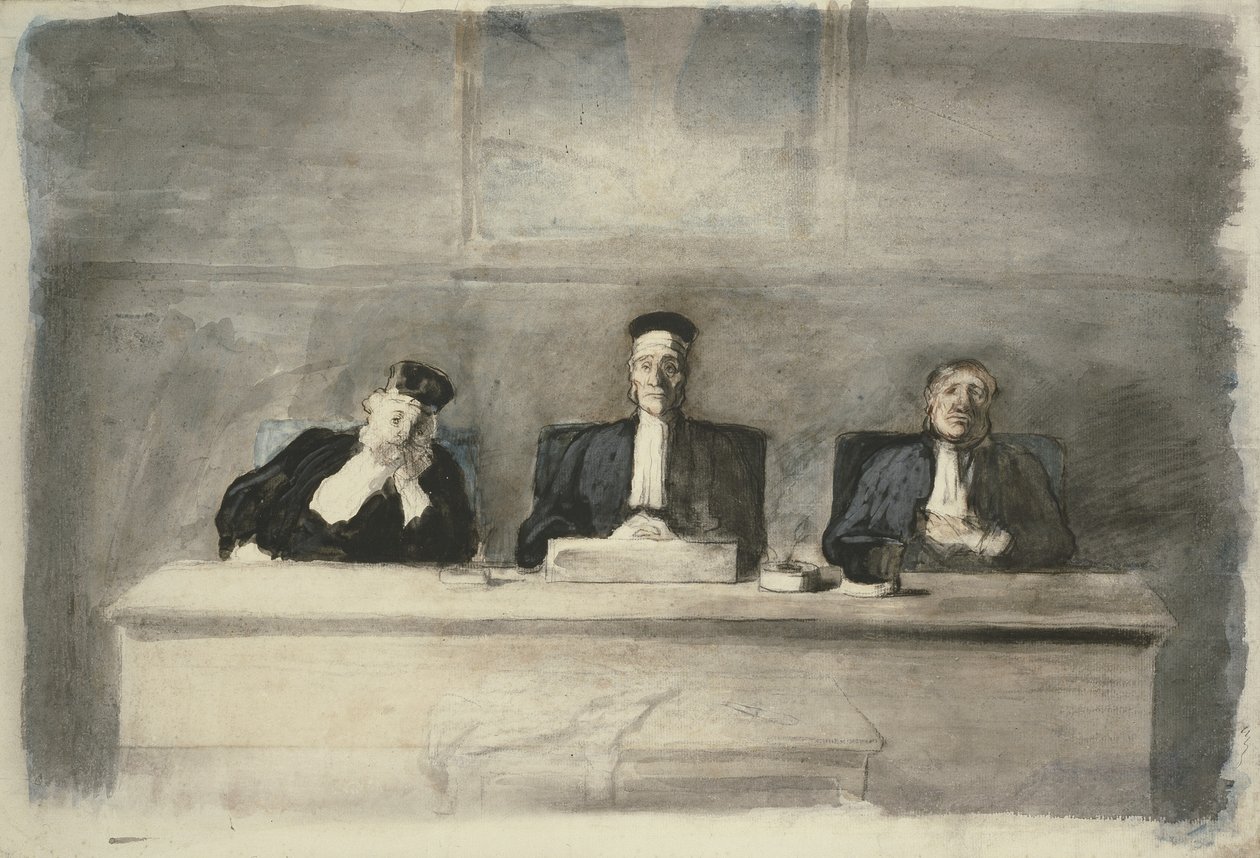 Los tres jueces, 1858-60 de Honoré Daumier