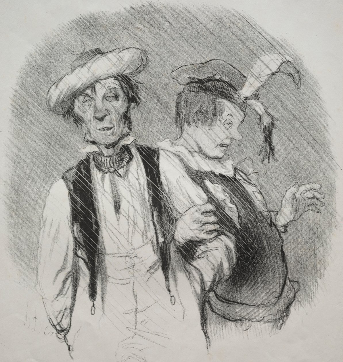 The beautiful days of life, plate 18: Mardi gras de Honoré Daumier