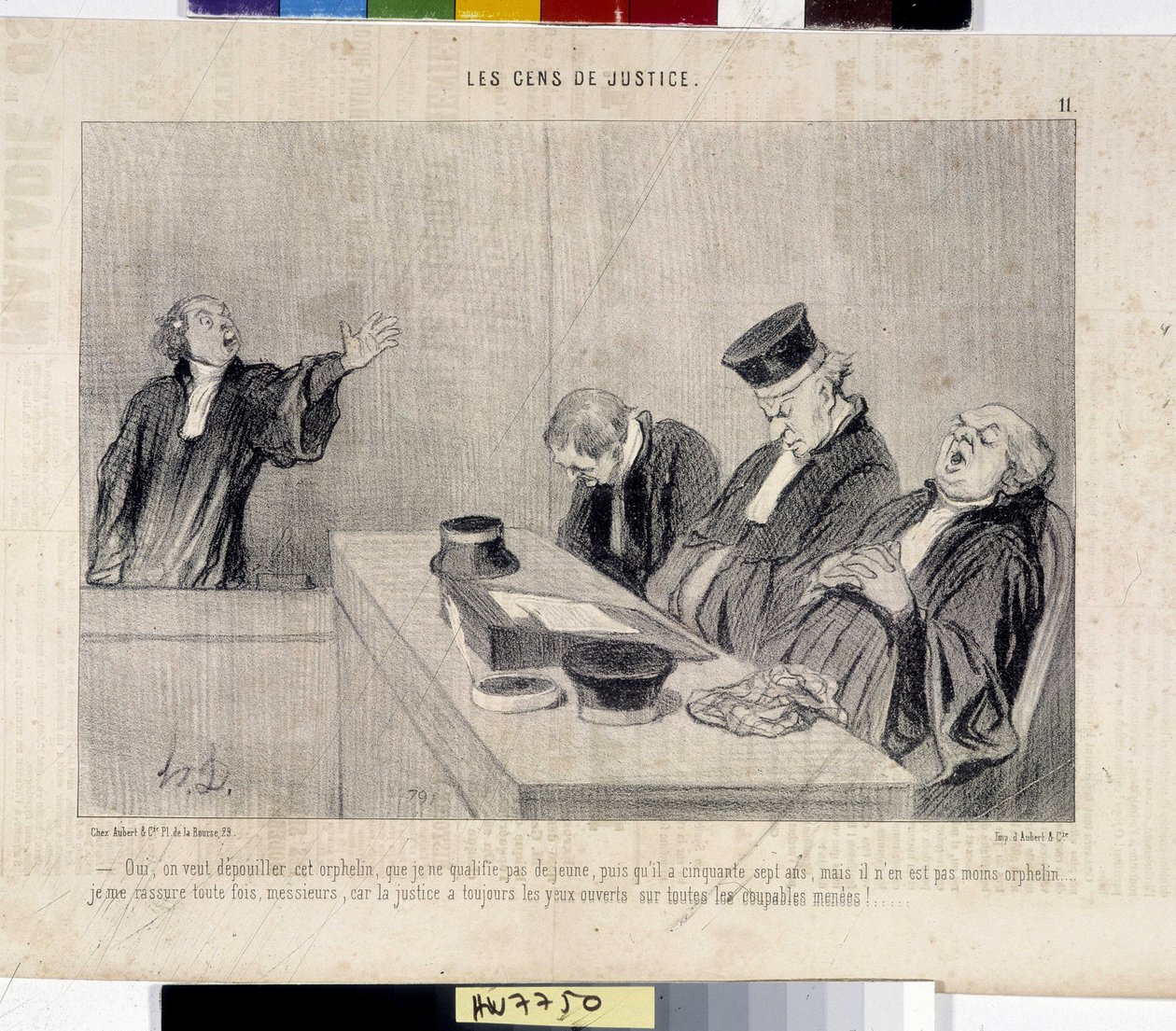 El pueblo de la justicia. Caricatura de Honore Daumier, del periódico Le Charivari de Honoré Daumier