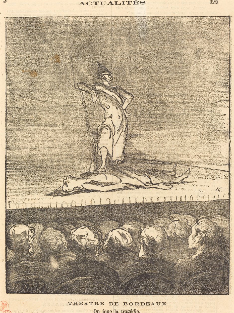 Teatro de Burdeos - se juega la tragedia de Honoré Daumier