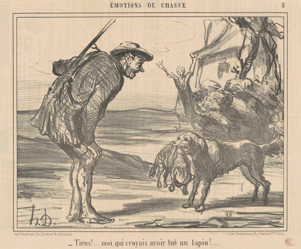 ¡Vaya! ¡Yo creía haber matado un conejo! ... de Honoré Daumier