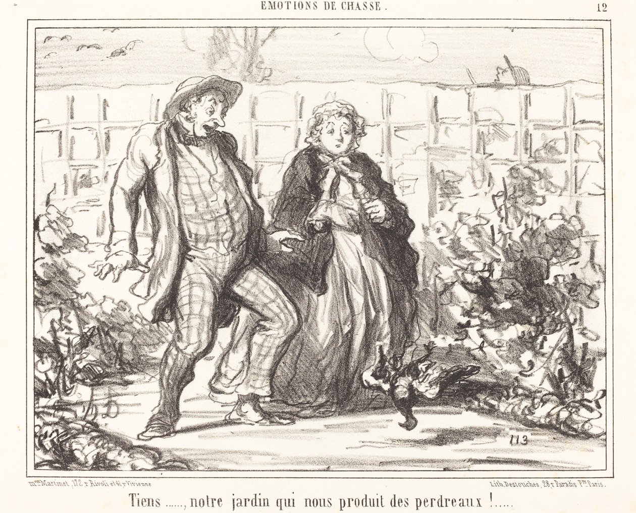 ¡Mira... nuestro jardín... produce perdices!... de Honoré Daumier