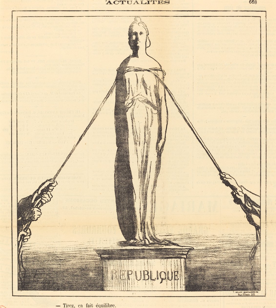 Tira, eso equilibra de Honoré Daumier