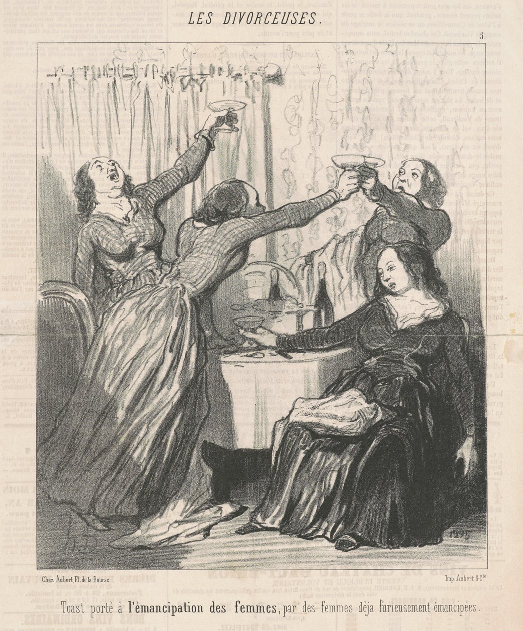 Brindis por la emancipación de las mujeres... de Honoré Daumier