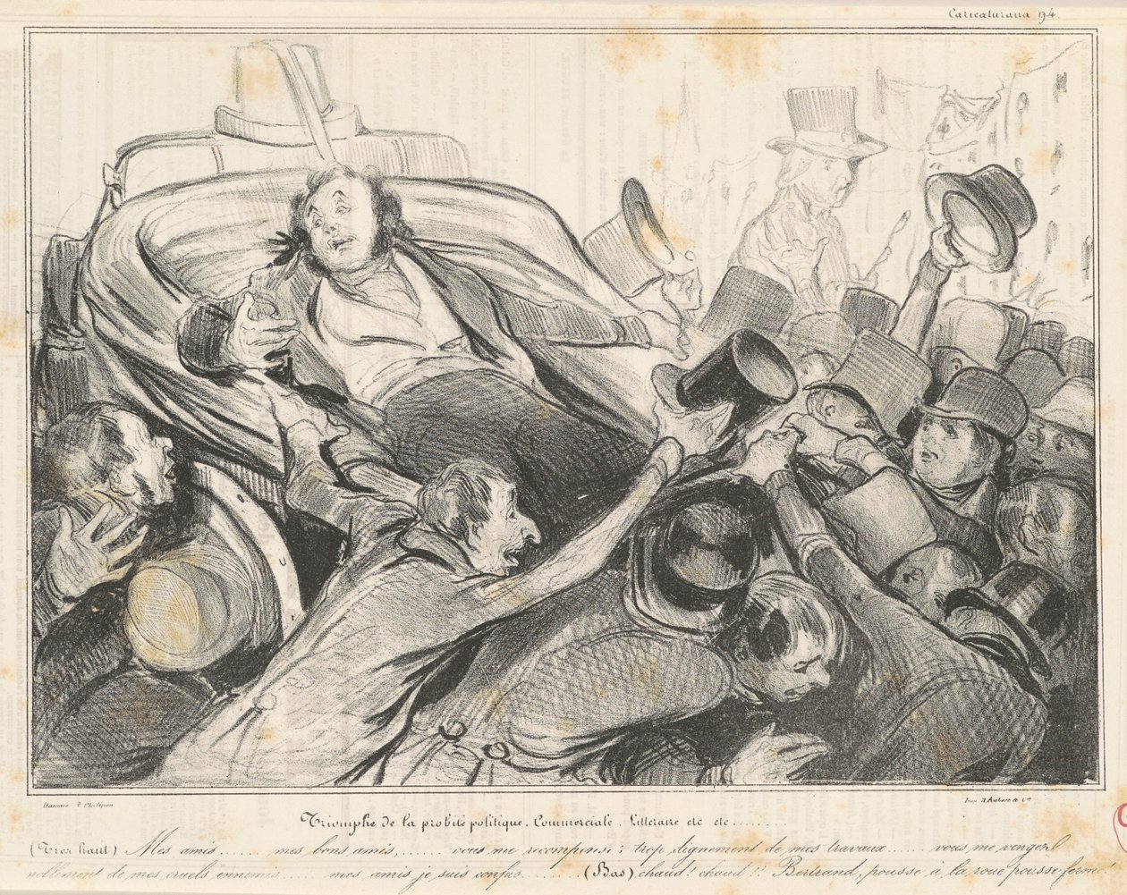 Triunfo de la Probidad Política Comercial de Honoré Daumier
