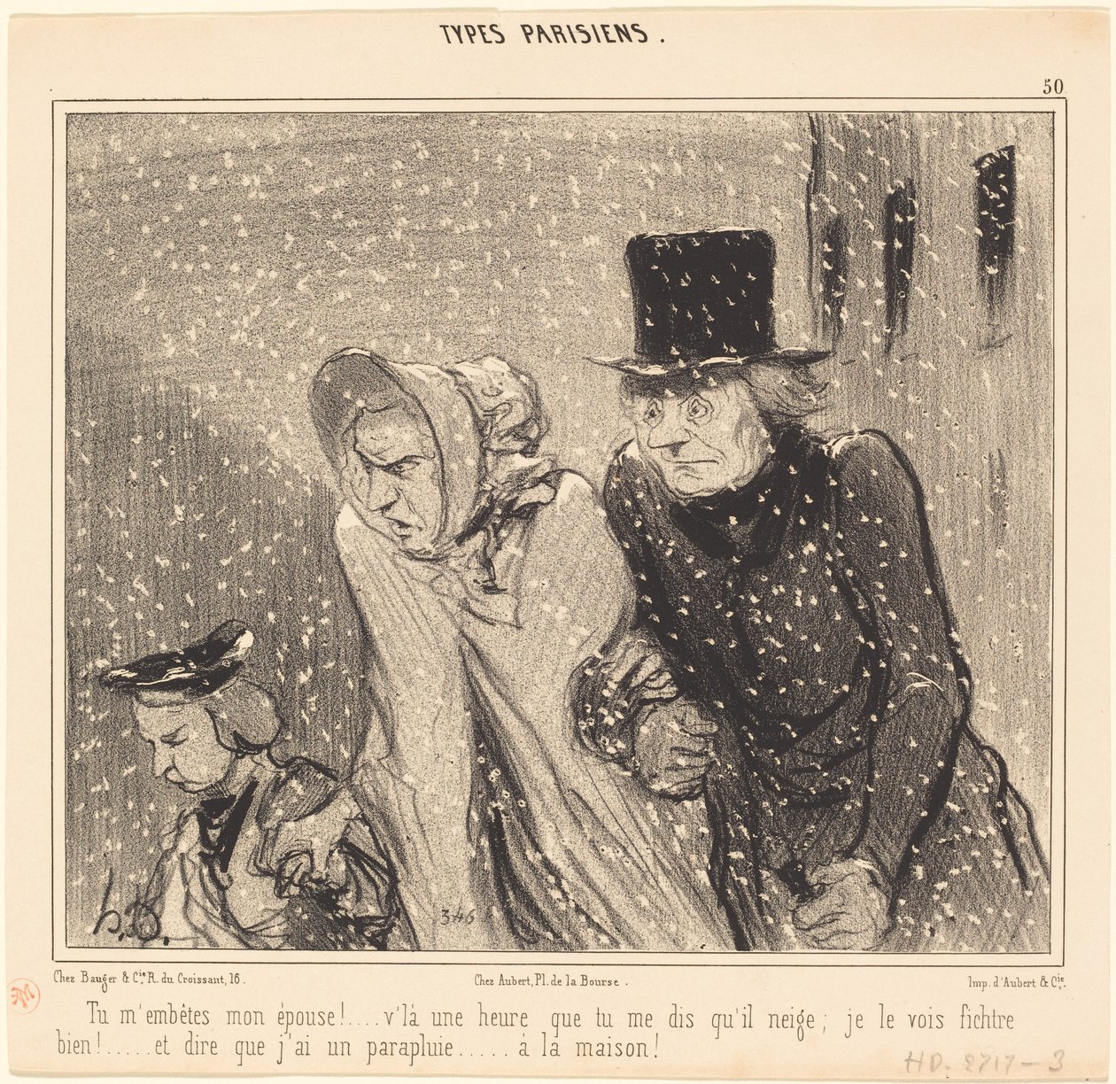 ¡Me molestas, mi esposa!... ya es una hora... de Honoré Daumier