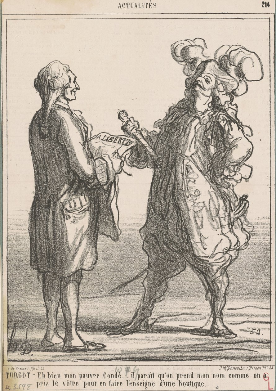 Turgot -- Eh bien mon pauvre condé ... de Honoré Daumier