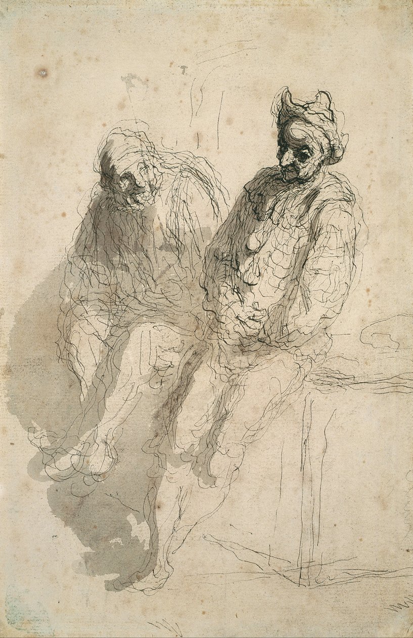 Dos Saltimbanquis de Honoré Daumier
