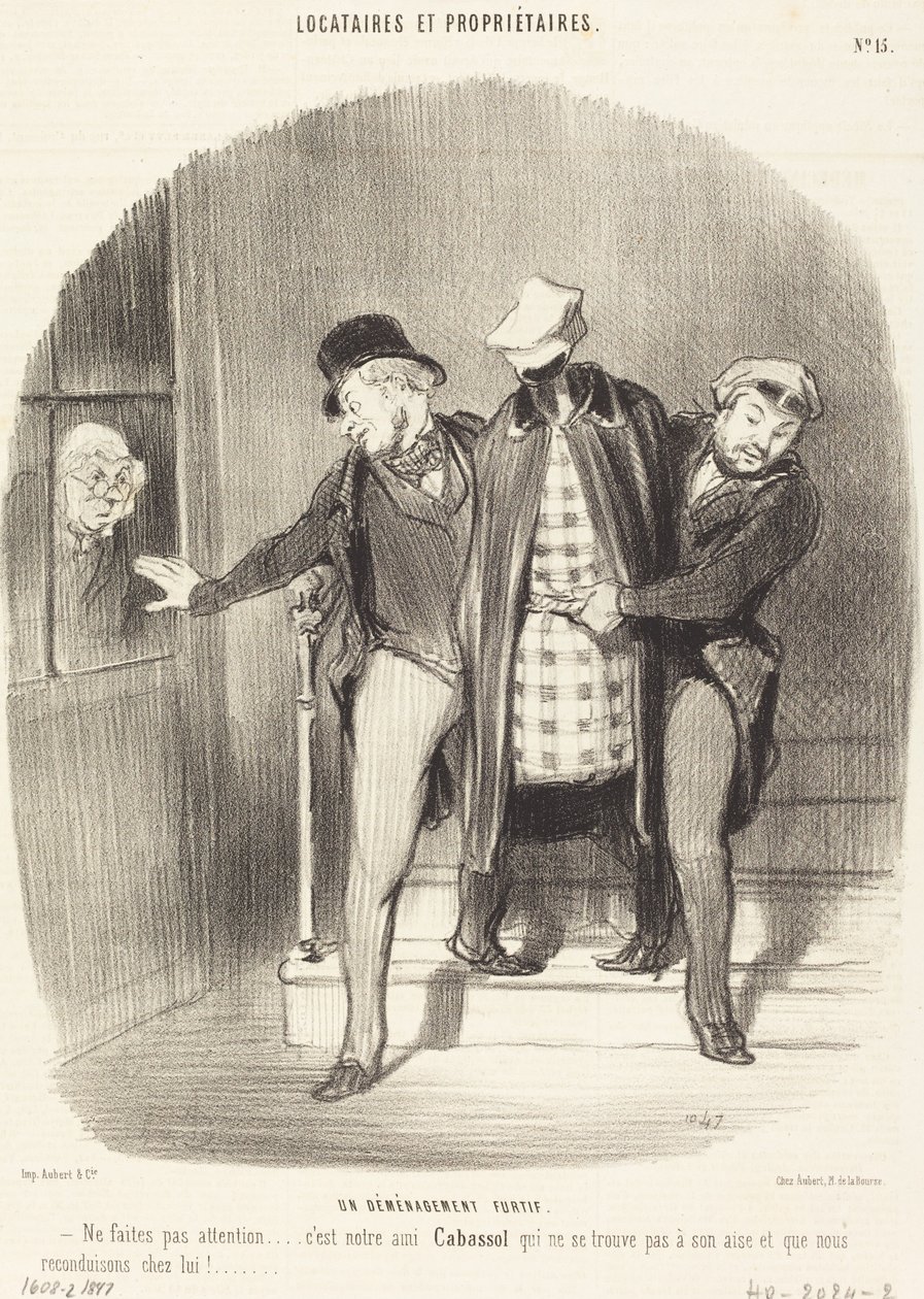 Una mudanza furtiva de Honoré Daumier