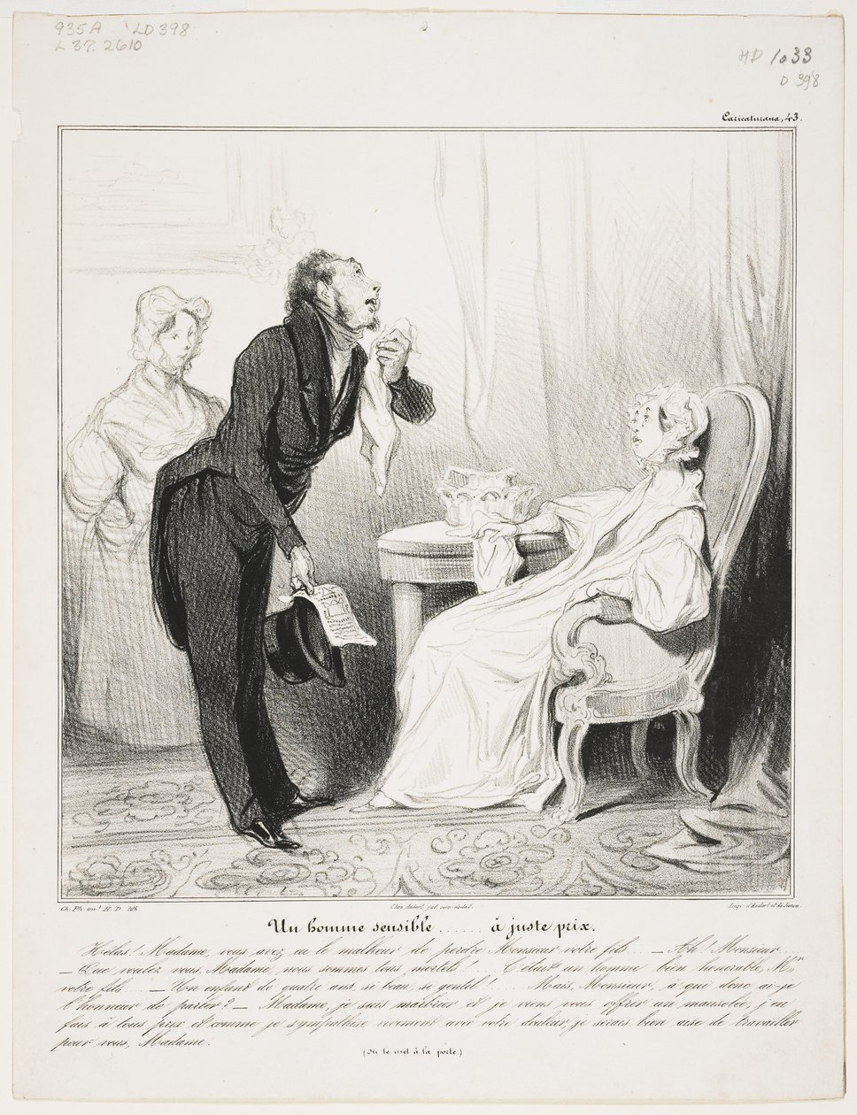 Un hombre sensible (Caricaturana 43) de Honoré Daumier