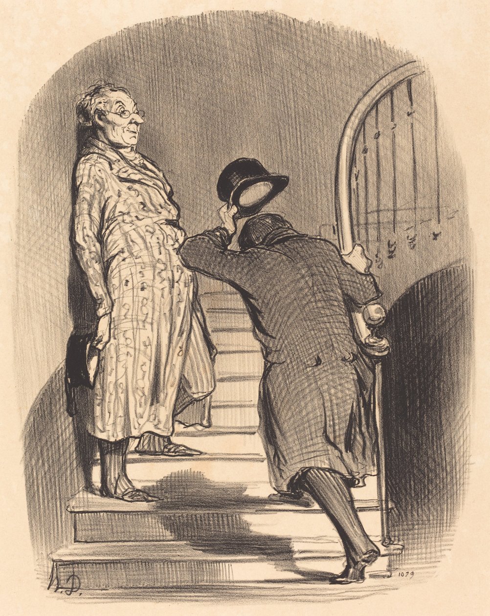 Un inquilino que paga exactamente su alquiler de Honoré Daumier
