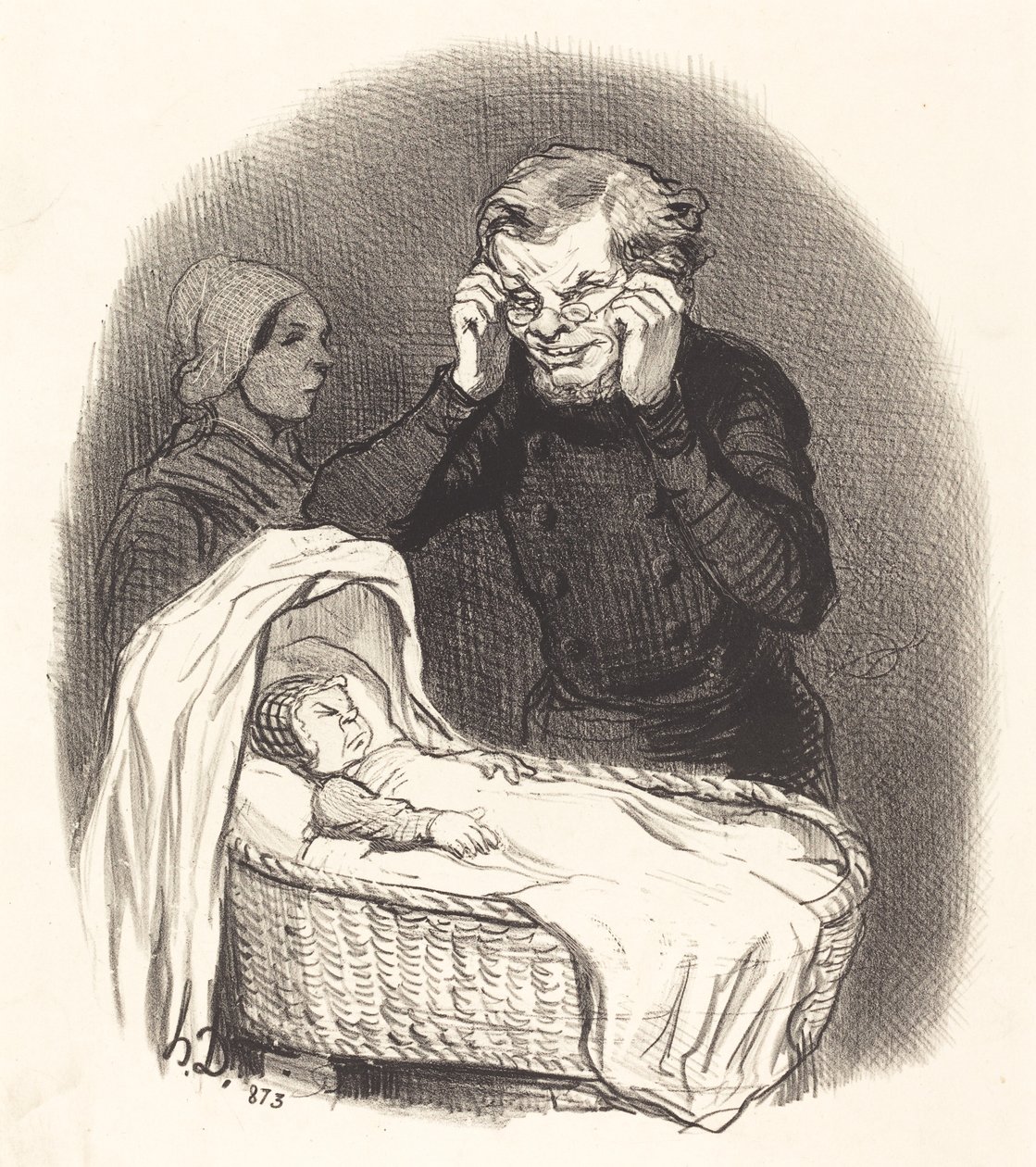 Un padre feliz de Honoré Daumier