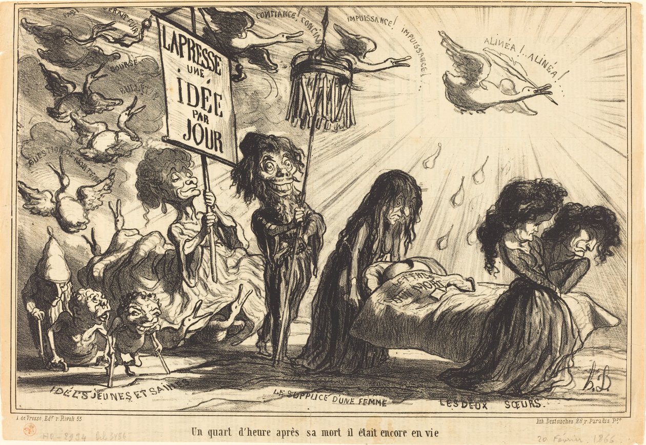 Un cuarto de hora después de su muerte, todavía estaba vivo de Honoré Daumier