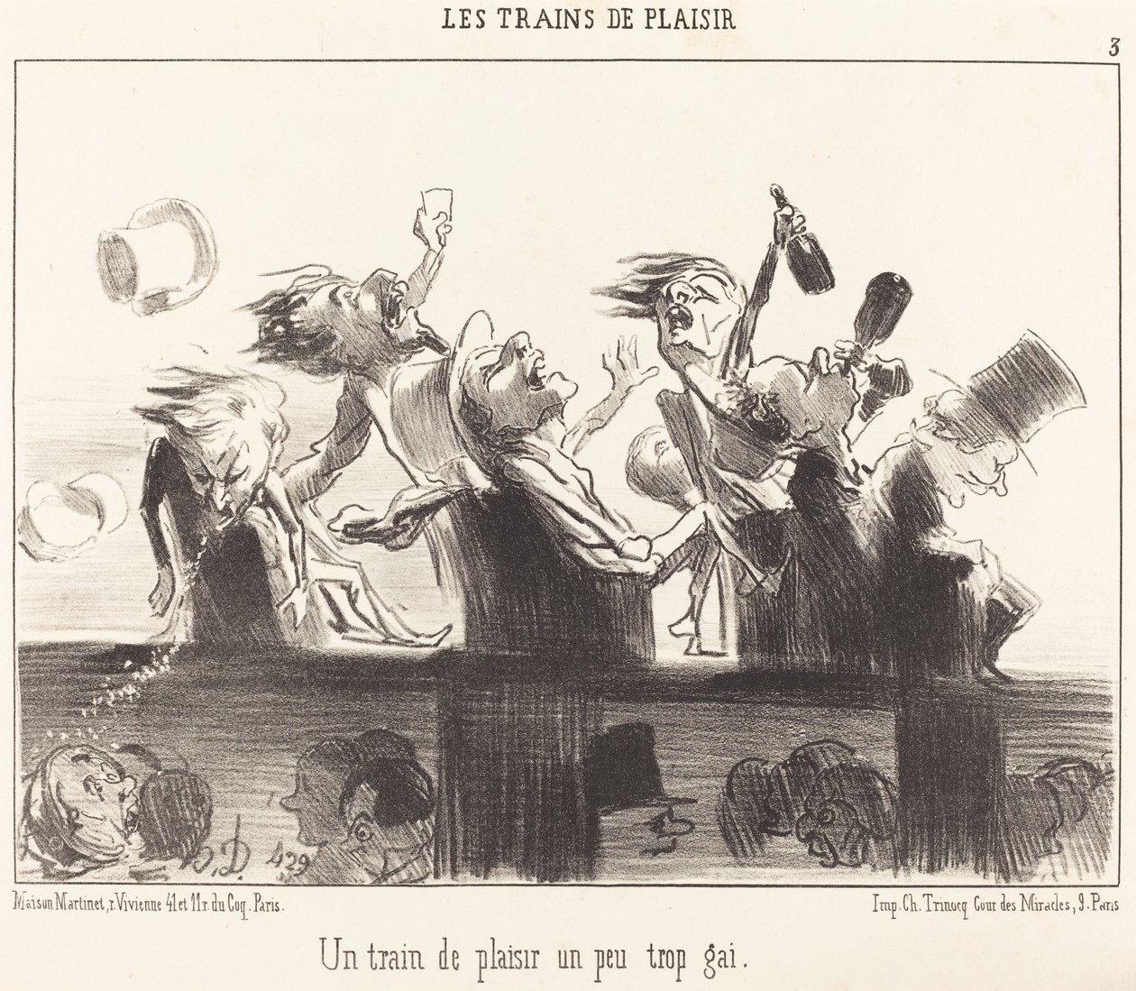 Un Tren de Placer un Poco Demasiado Alegre de Honoré Daumier