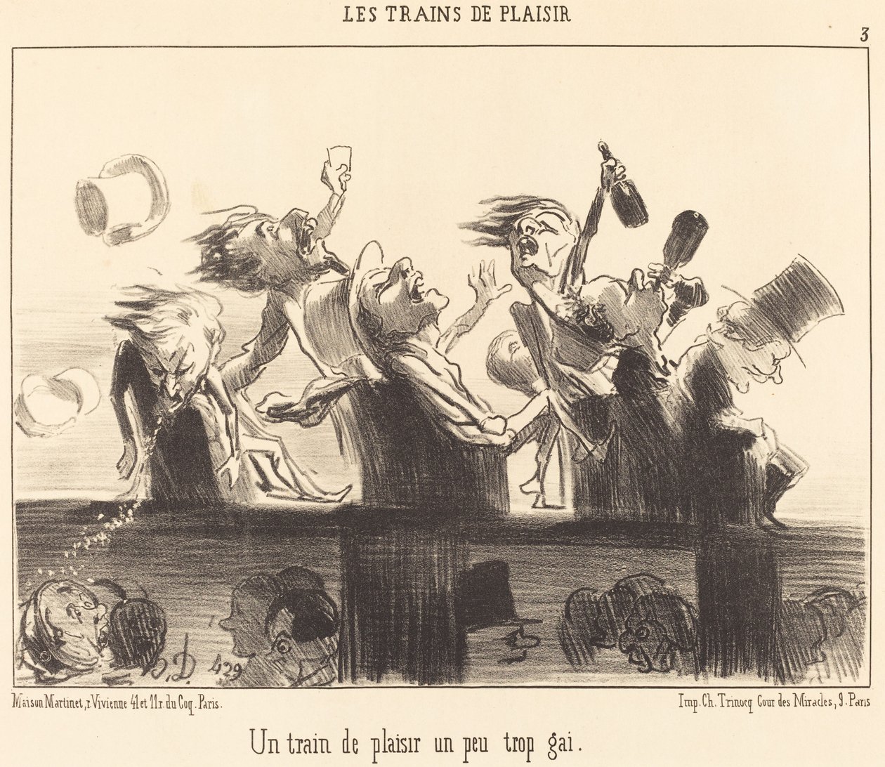 Un tren de placer un poco demasiado alegre de Honoré Daumier