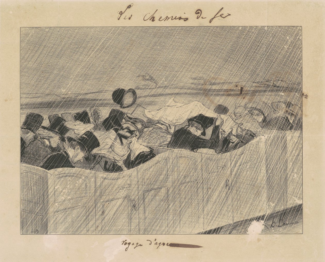 Un viaje de placer de París a Orleans de Honoré Daumier