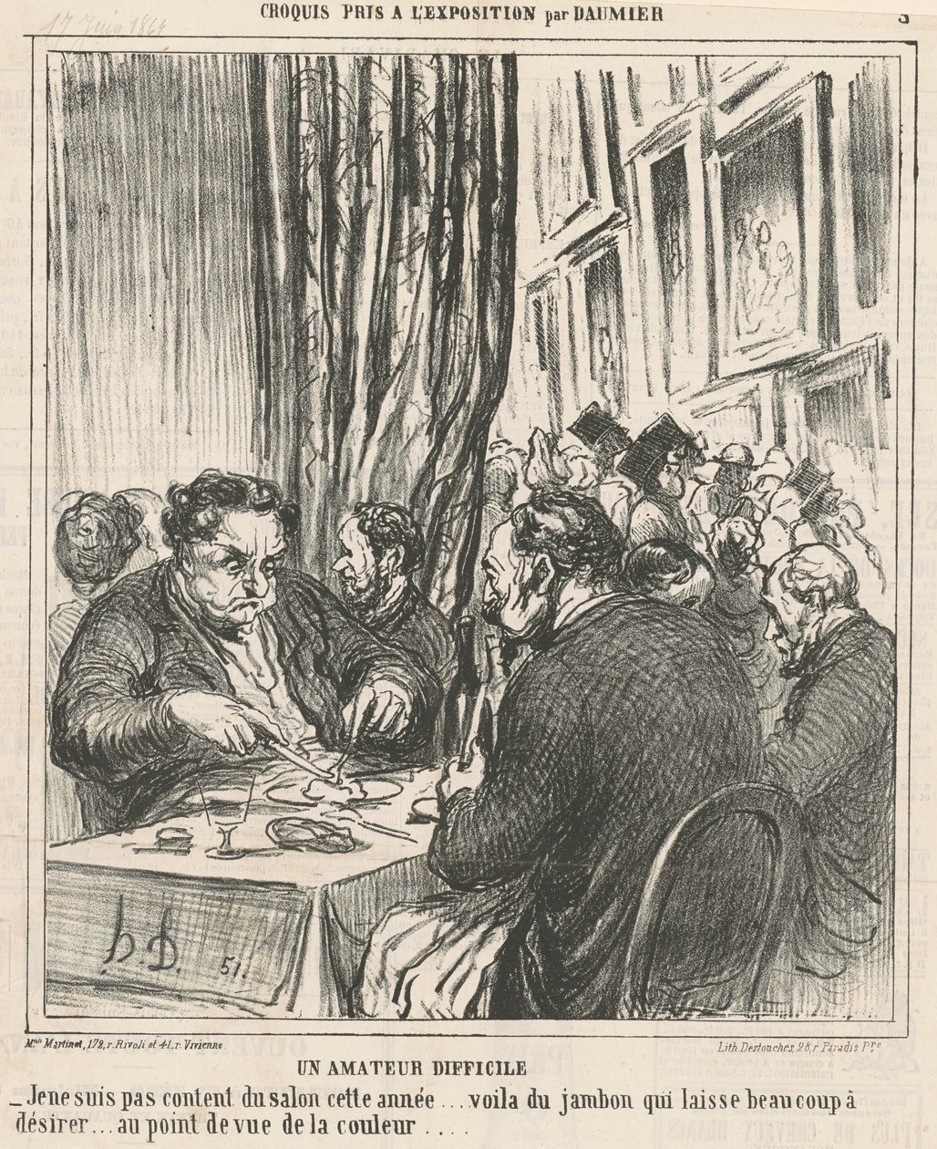 Un aficionado difícil de Honoré Daumier
