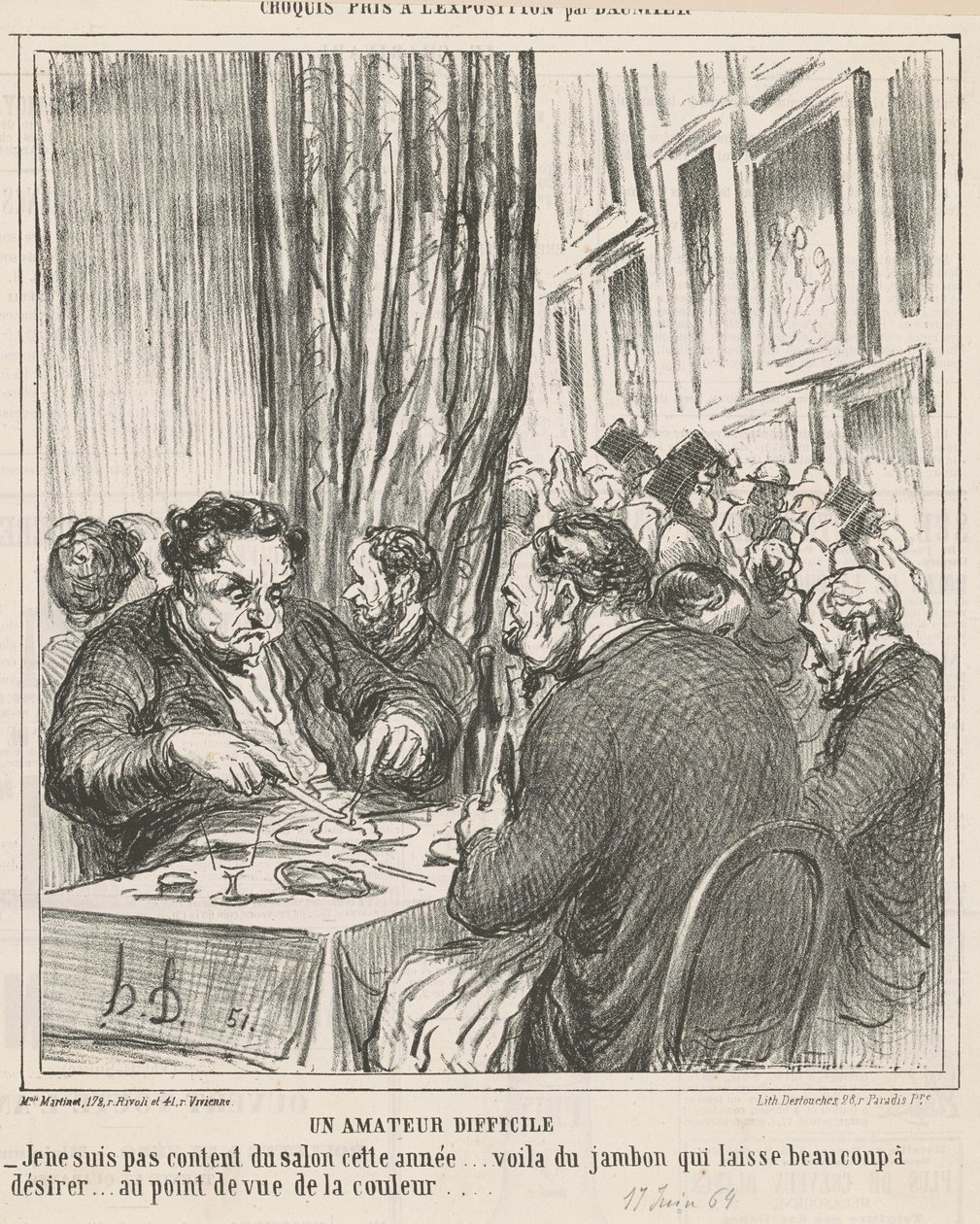 Un aficionado difícil de Honoré Daumier