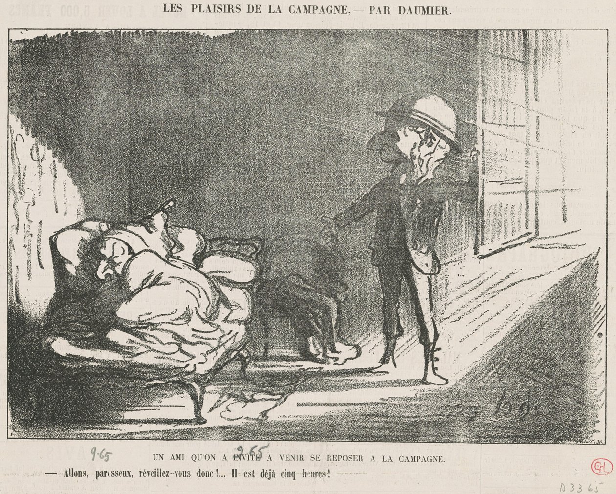 Un amigo que se ha invitado... de Honoré Daumier