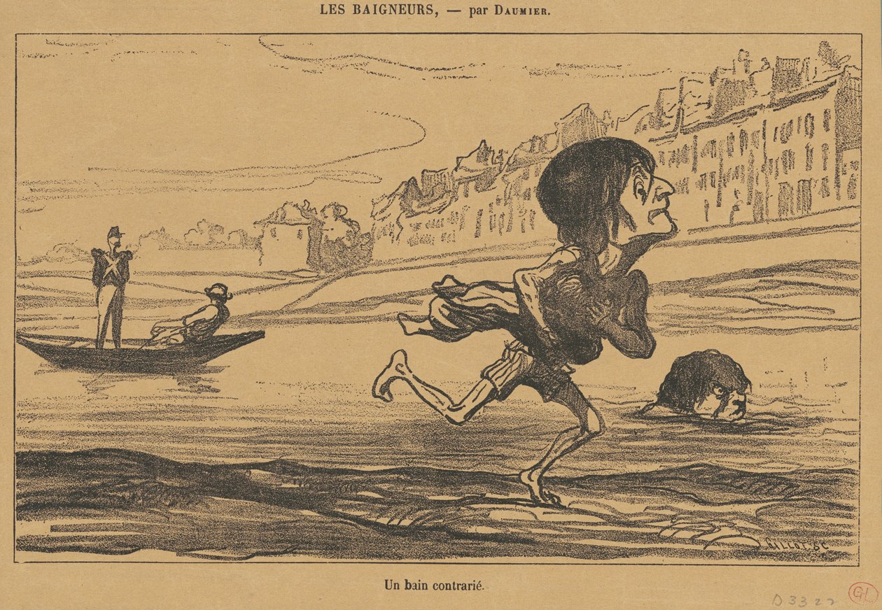 Un baño contrariado de Honoré Daumier
