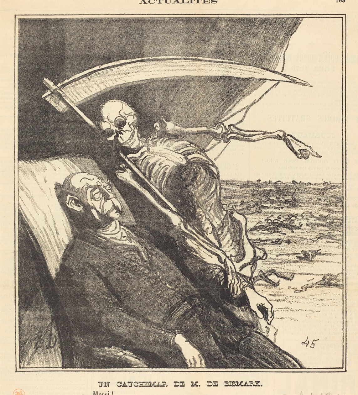 Una pesadilla de M. Bismarck de Honoré Daumier
