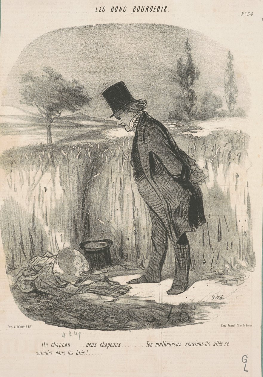 Un sombrero ... dos sombreros ... los desafortunados ... de Honoré Daumier