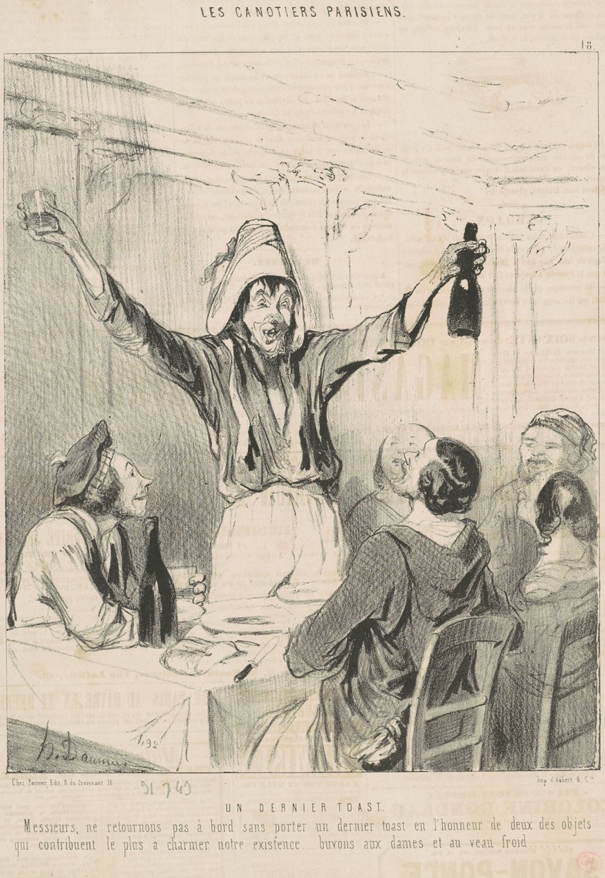 Un último brindis de Honoré Daumier