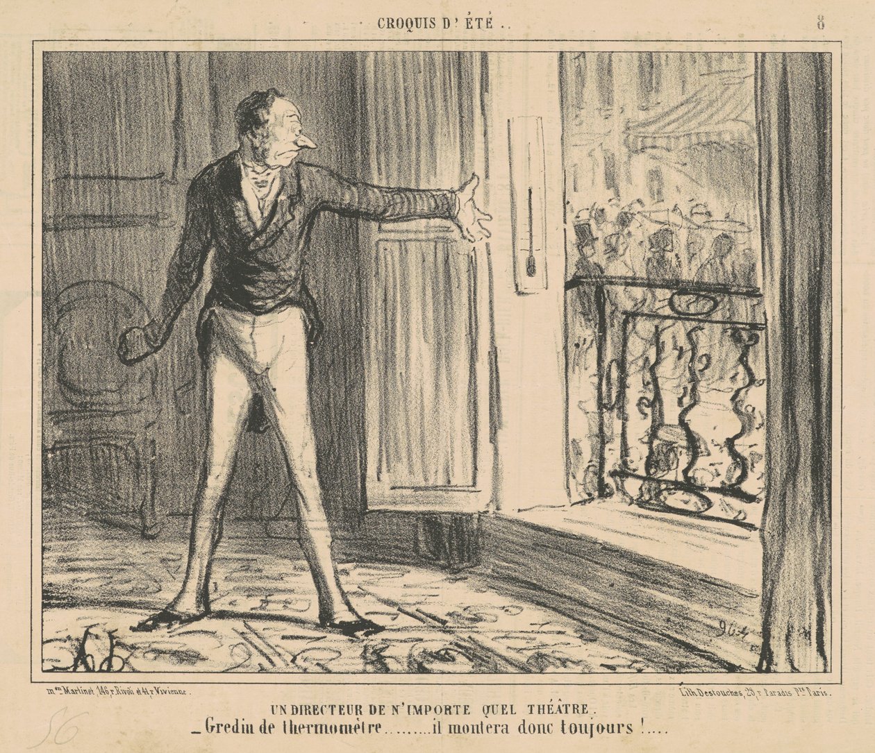 Un director de cualquier teatro de Honoré Daumier