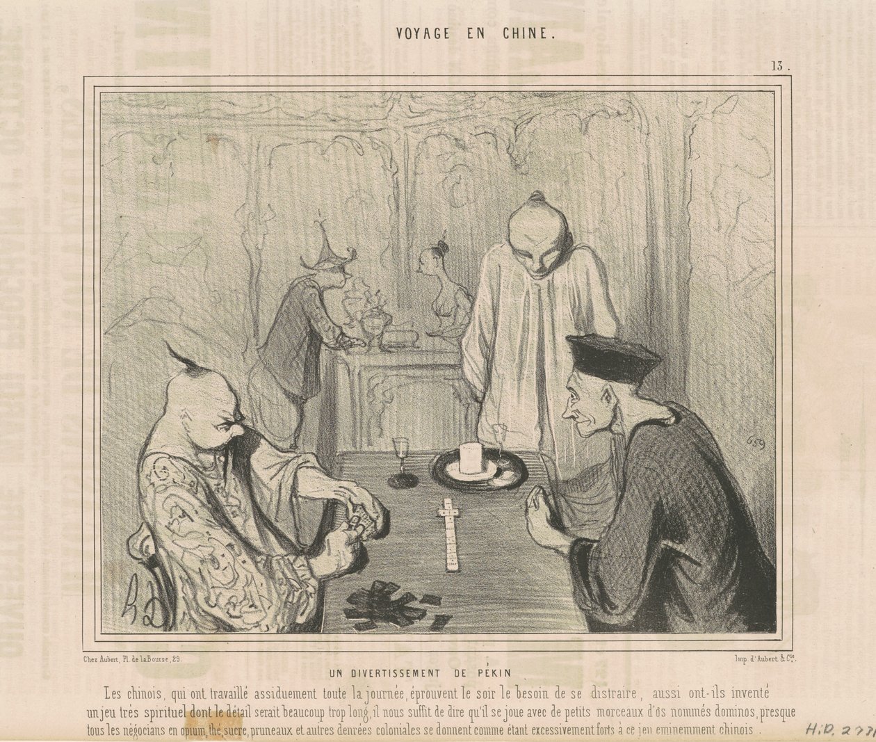 Un entretenimiento de Pekín de Honoré Daumier