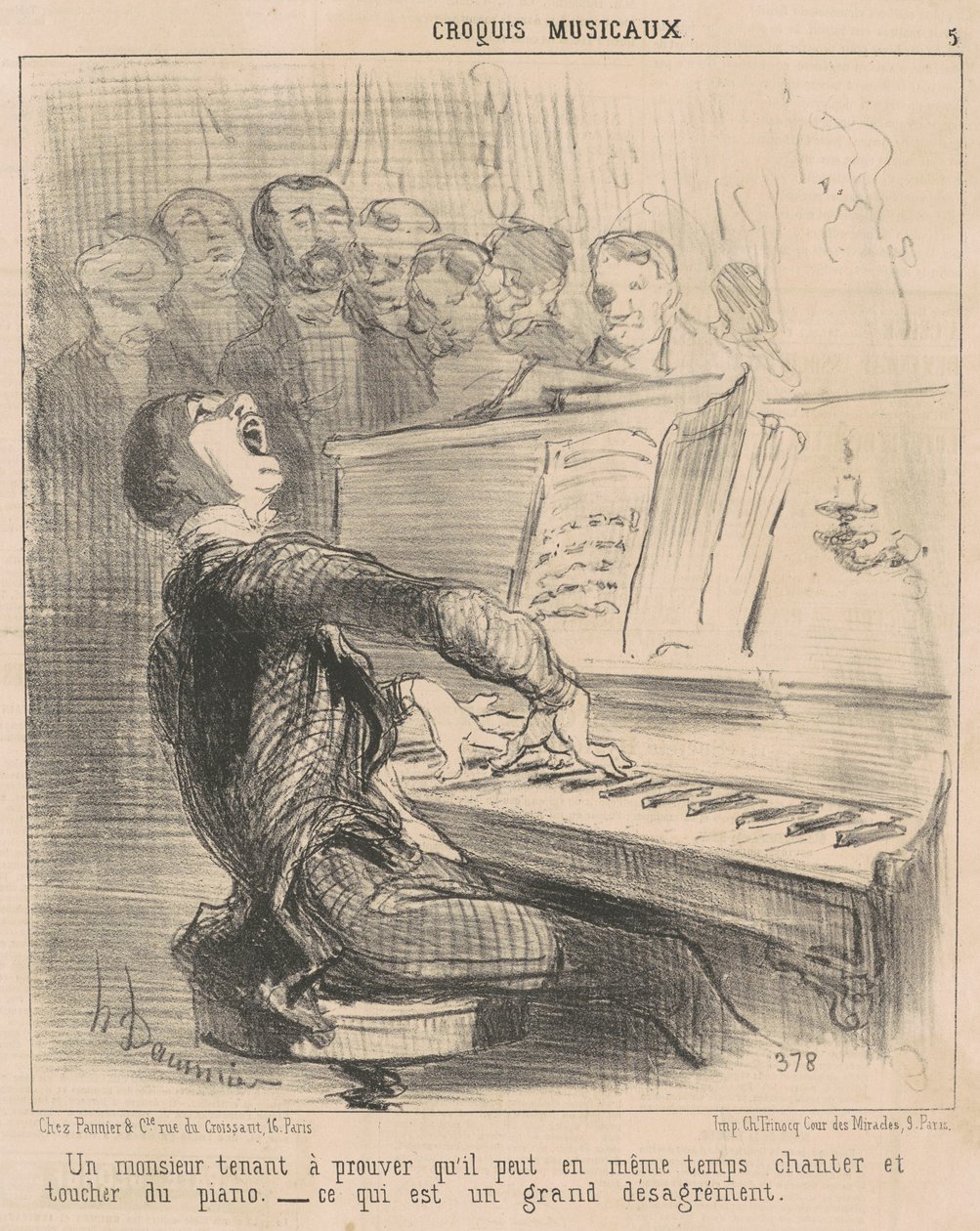 Un señor tratando de probar que puede... de Honoré Daumier
