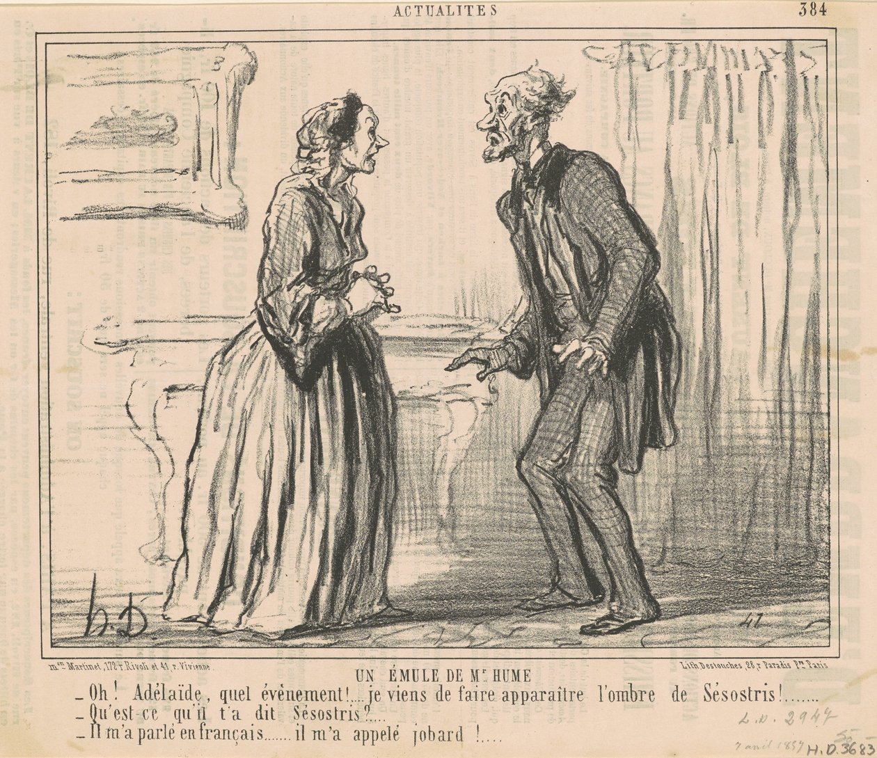 Un émulo de Mr Hume de Honoré Daumier