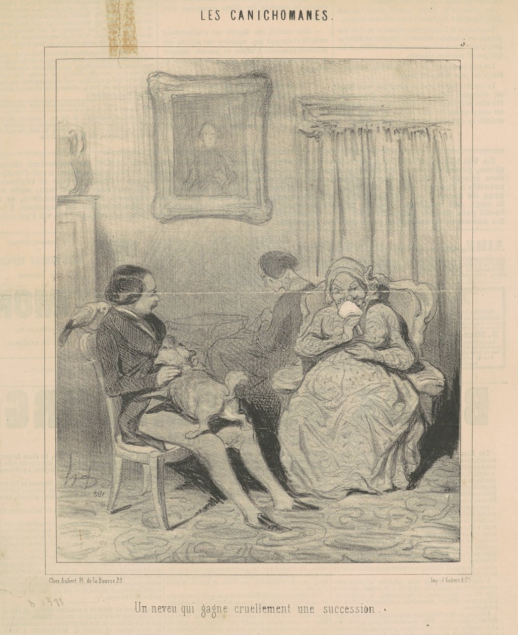 Un sobrino que gana cruelmente una sucesión de Honoré Daumier