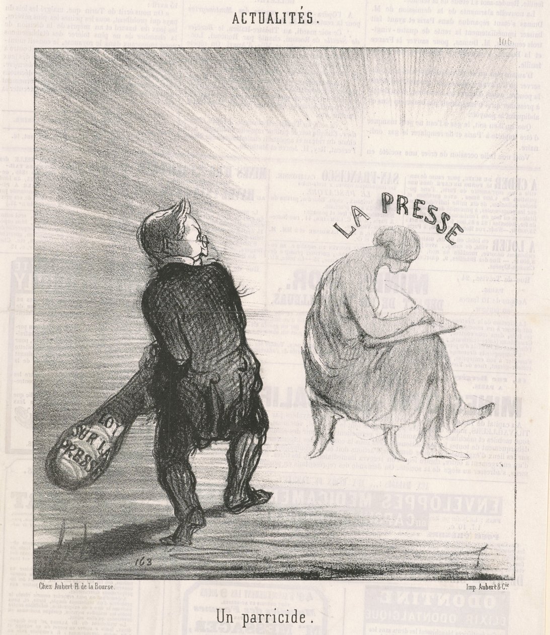 Un parricidio de Honoré Daumier