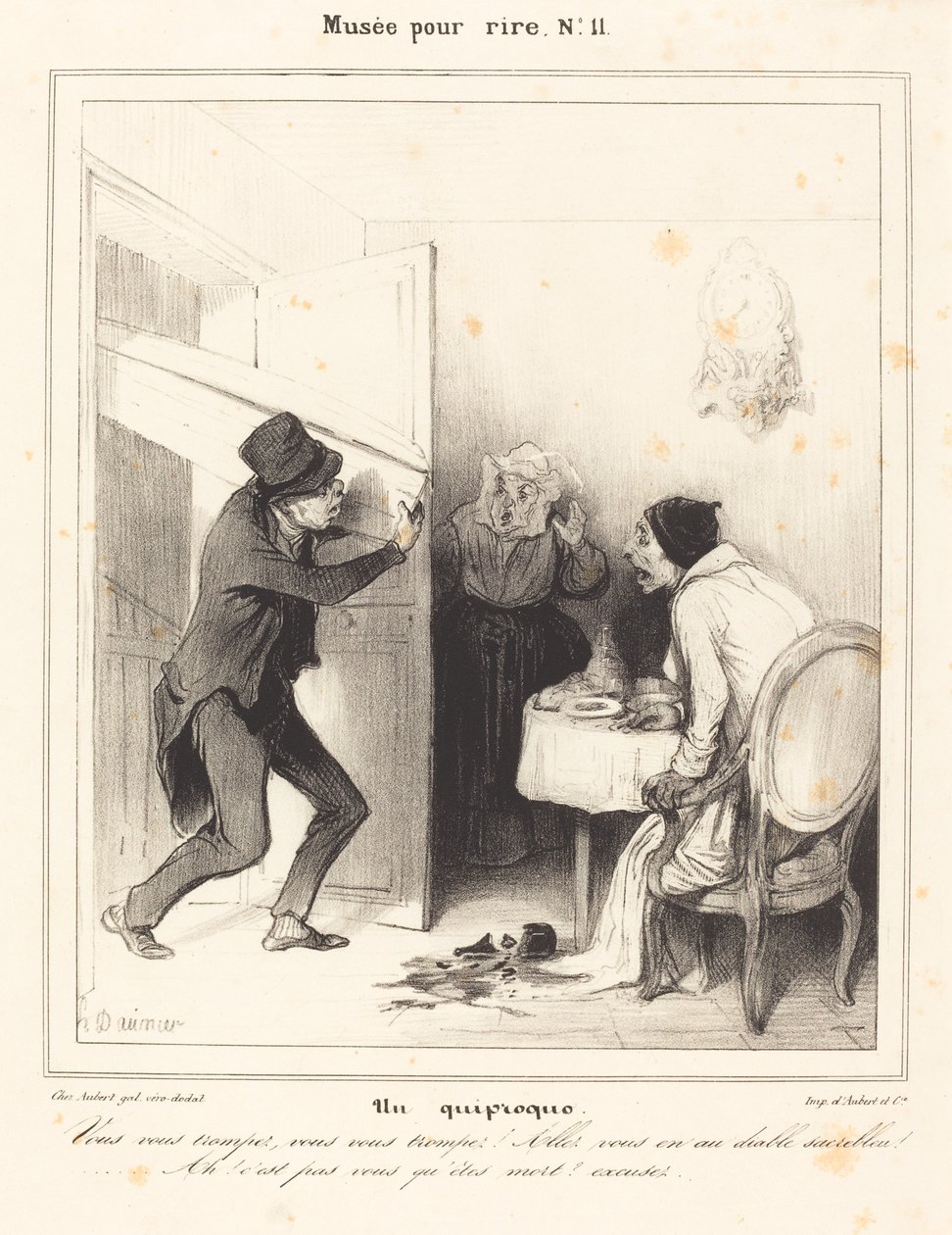 Un malentendido - Te equivocas... vete... al diablo... de Honoré Daumier
