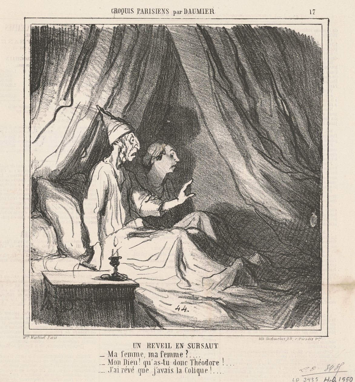 Un despertar sobresaltado de Honoré Daumier