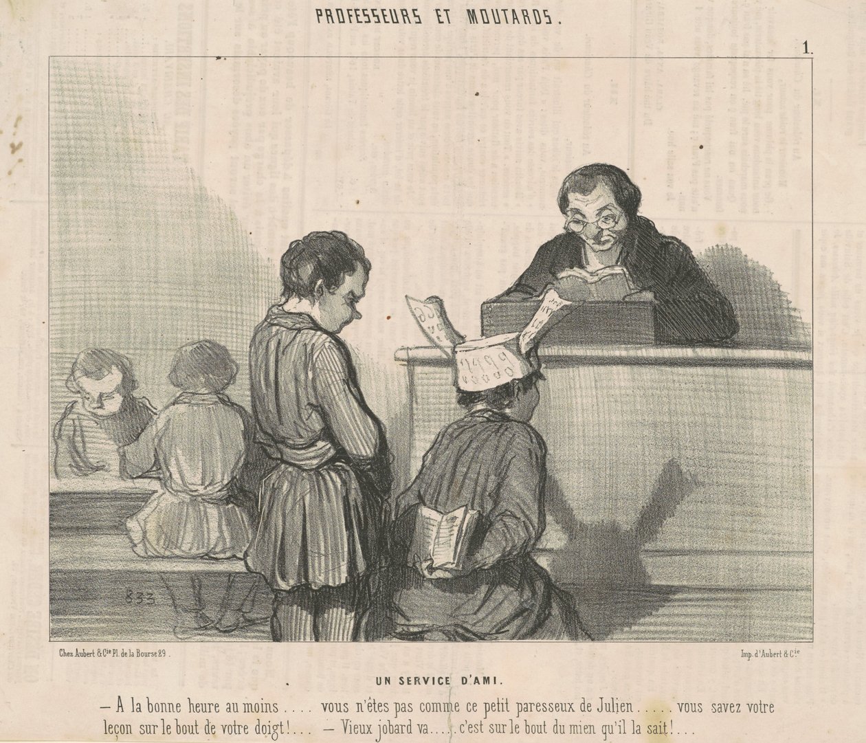 Un servicio de amigo de Honoré Daumier