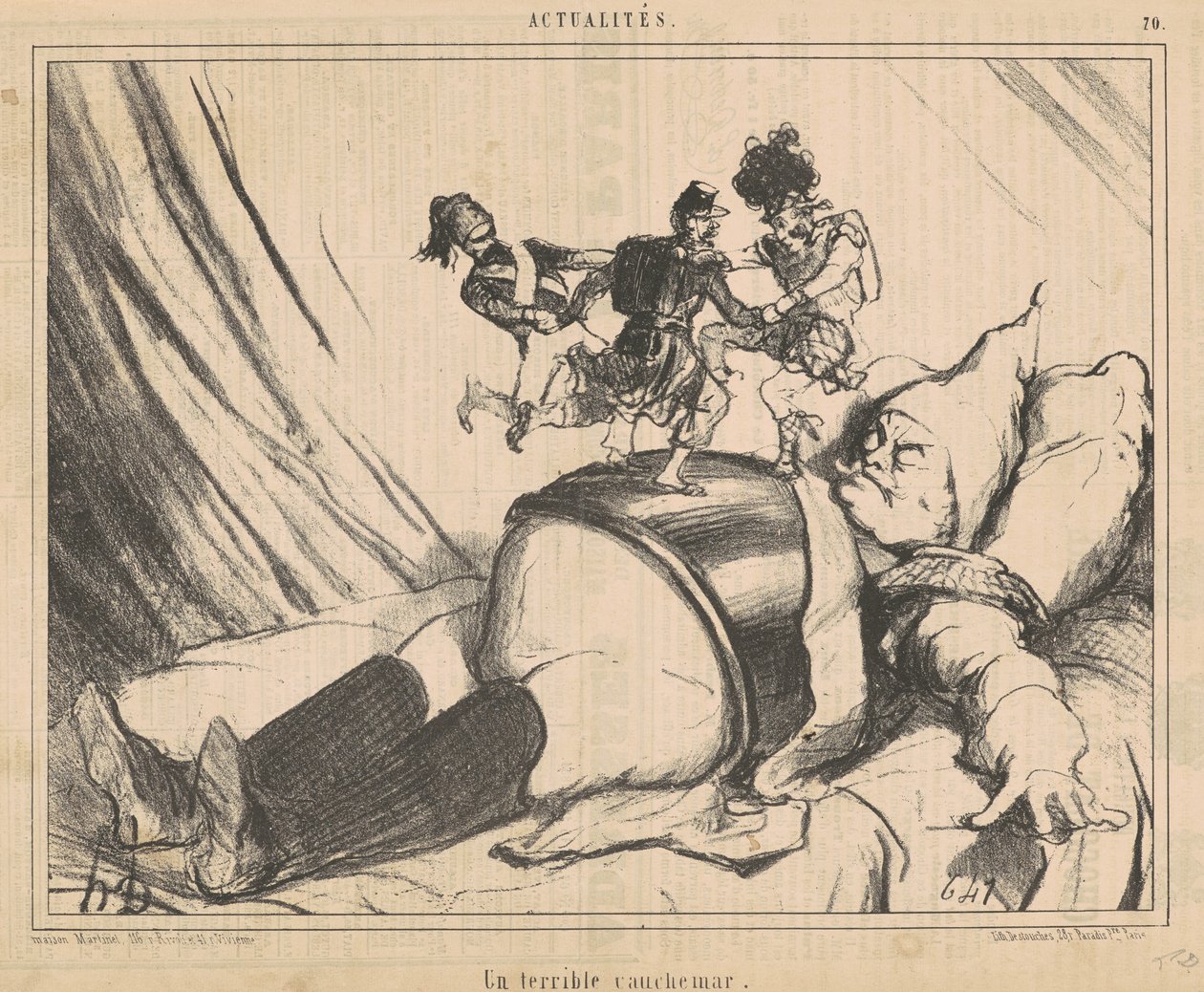 Una terrible pesadilla de Honoré Daumier