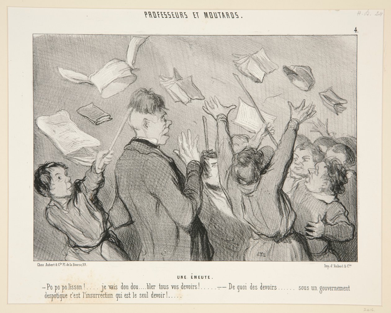 Motín; #4 de Profesores y Mostazas de Honoré Daumier