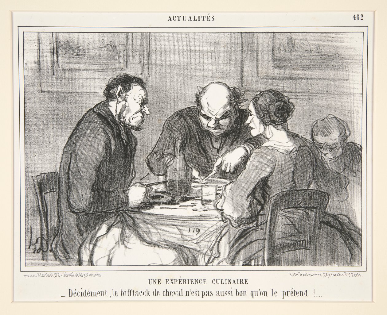 Una Experiencia Culinaria: Decididamente, el filete de caballo n de Honoré Daumier