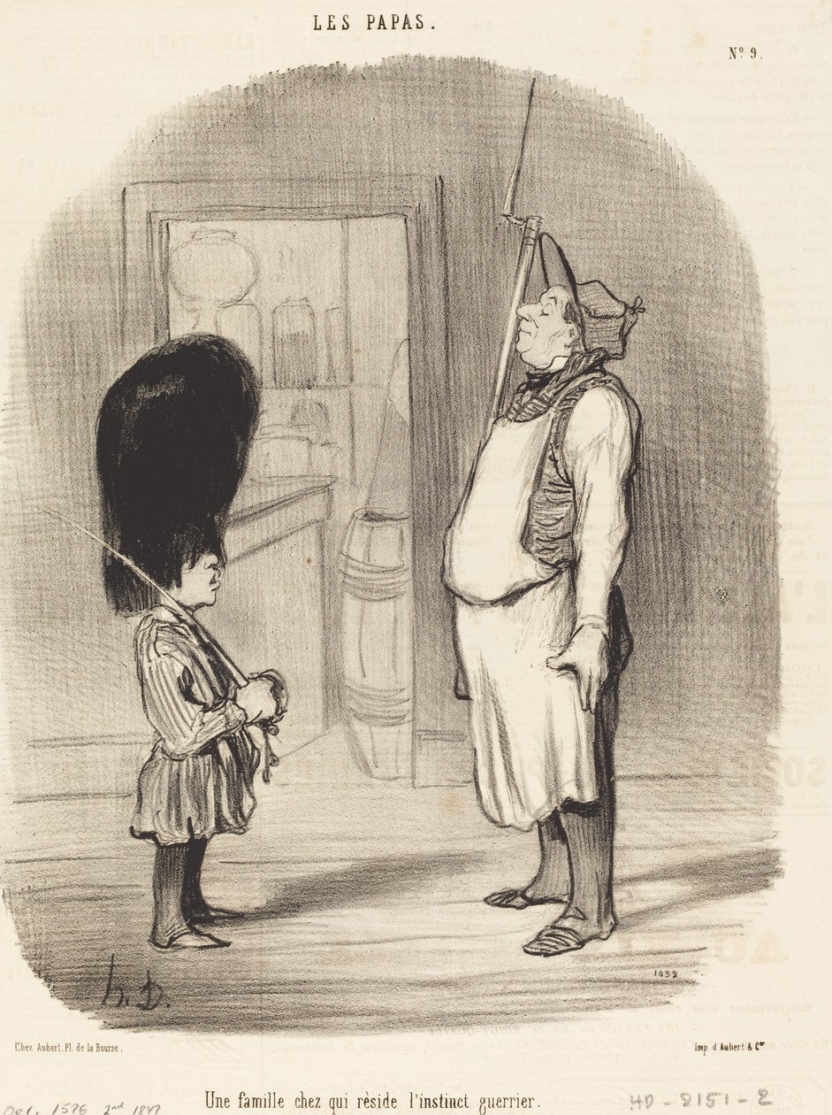 Una Familia en la que Reside el Instinto Guerrero de Honoré Daumier