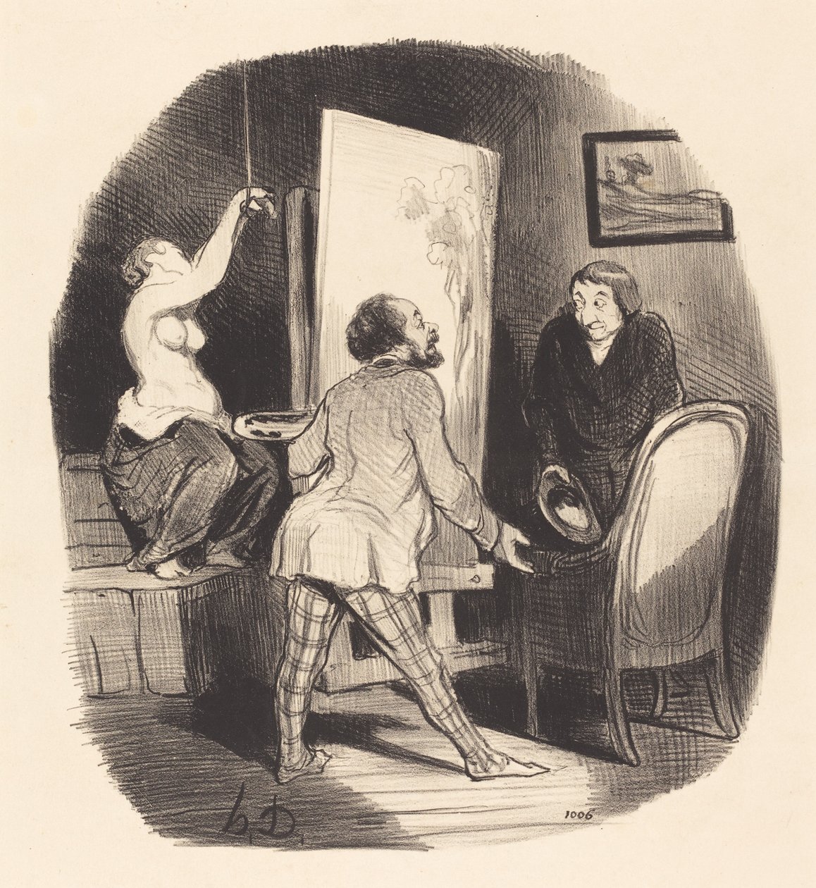 Una Posición Difícil de Honoré Daumier