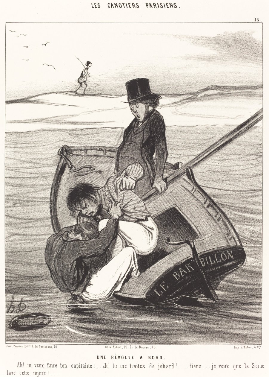 Una revuelta a bordo de Honoré Daumier